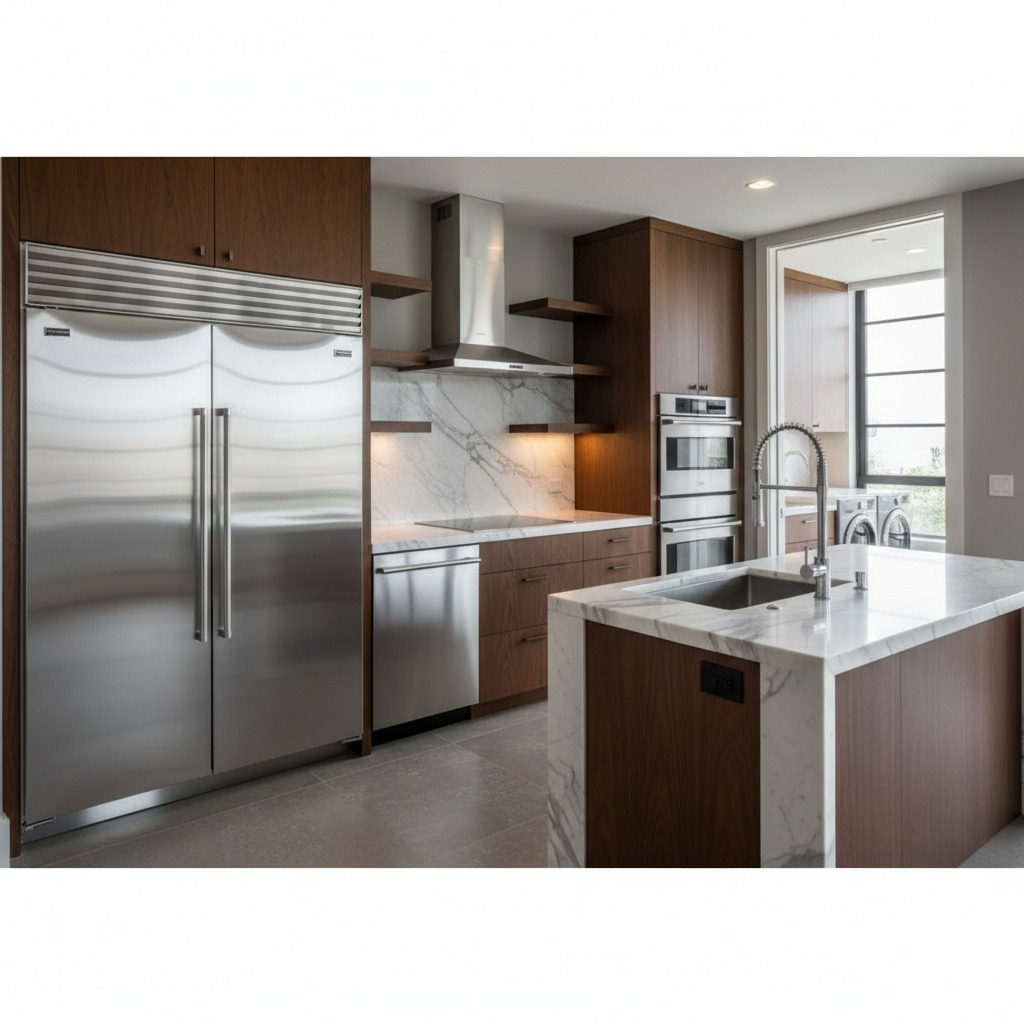 Premium home appliance suite with laundry area